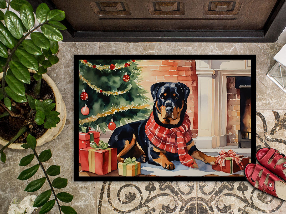 Rottweiler Cozy Christmas Indoor-Outdoor Doormat