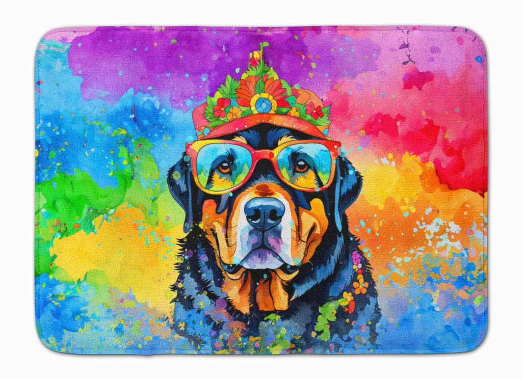 Rottweiler Hippie Dawg Cushioned Kitchen Mat