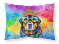Rottweiler Hippie Dawg Decorative Pillowcase