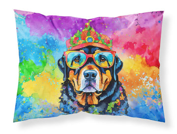 Rottweiler Hippie Dawg Decorative Pillowcase