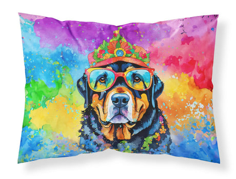 Rottweiler Hippie Dawg Decorative Pillowcase