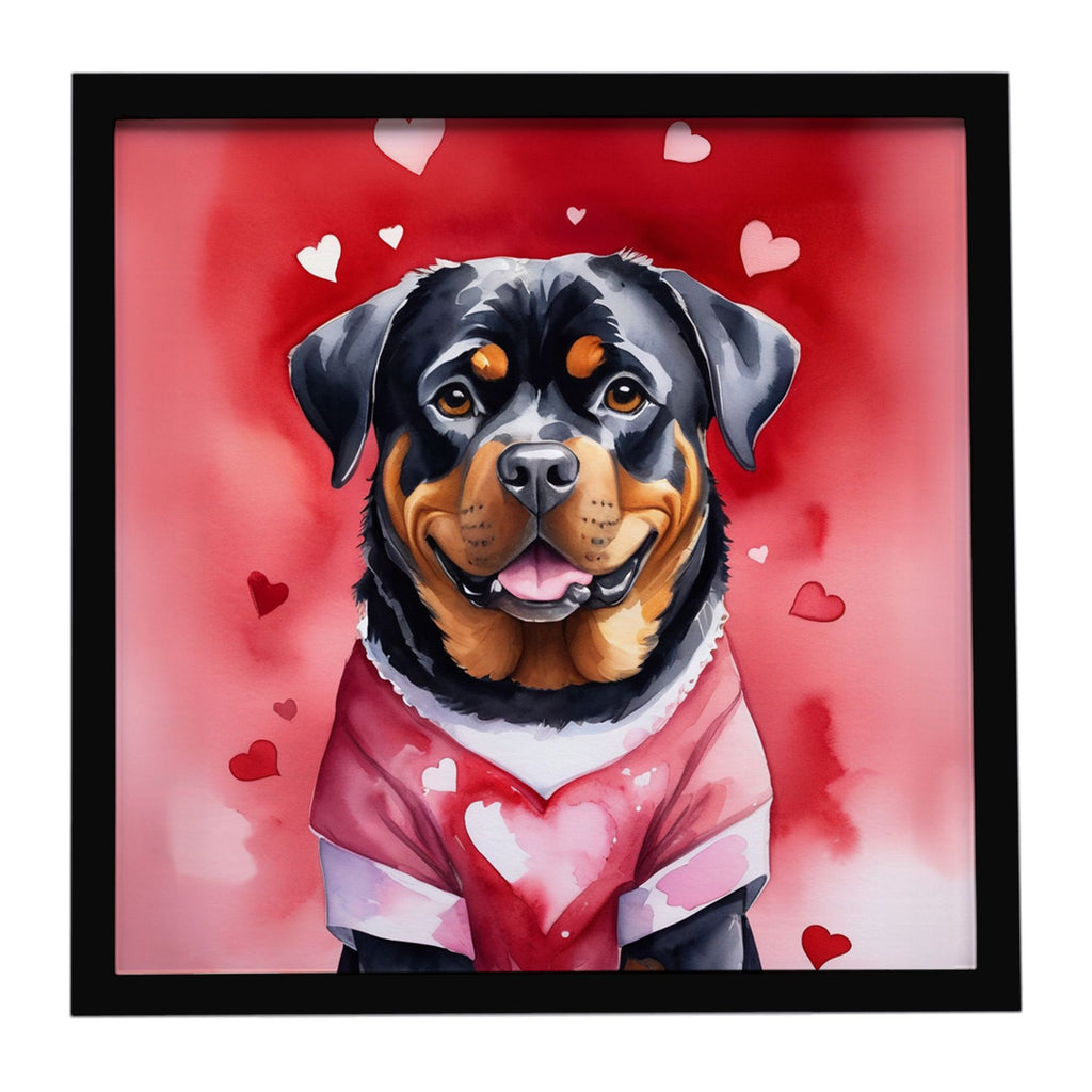 Rottweiler My Valentine Framed Wall Art