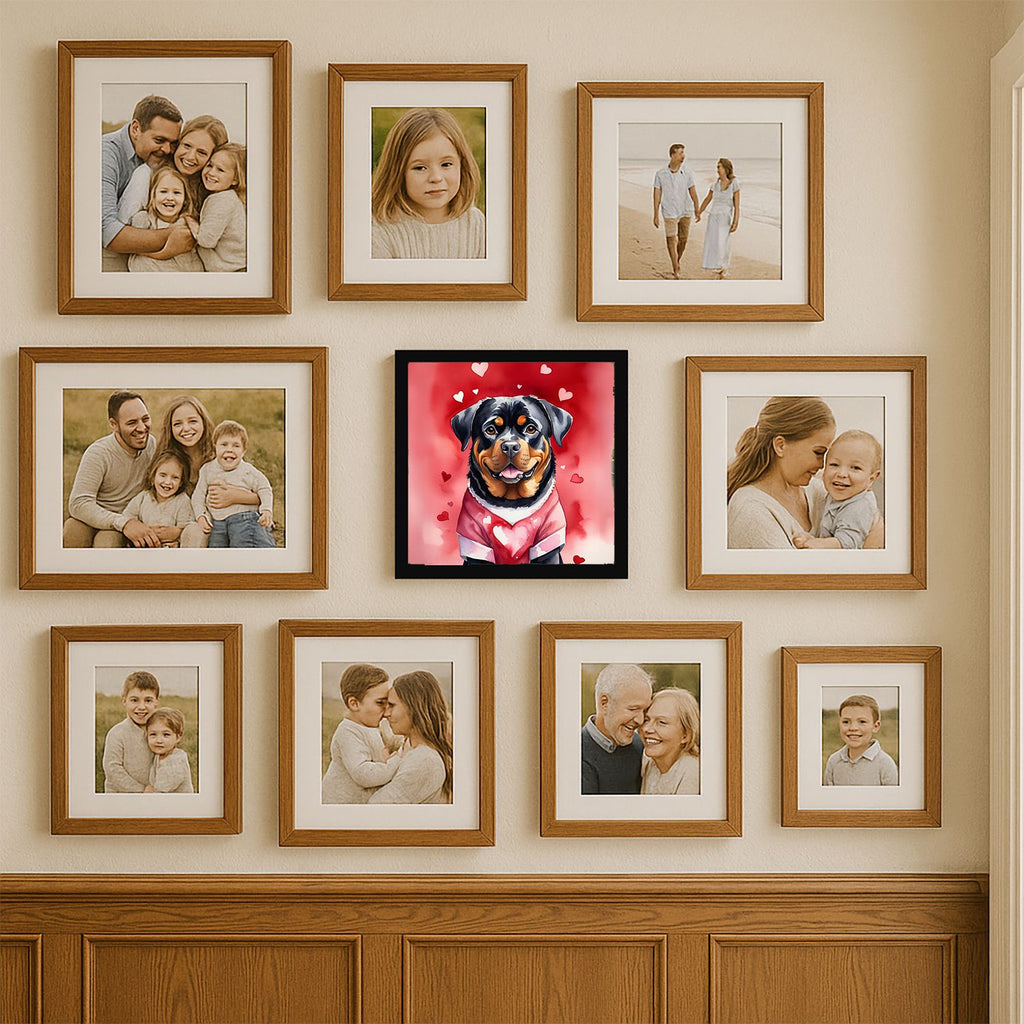 Rottweiler My Valentine Framed Wall Art