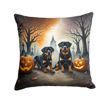 Rottweiler Spooky Halloween Indoor-Outdoor Throw Pillow