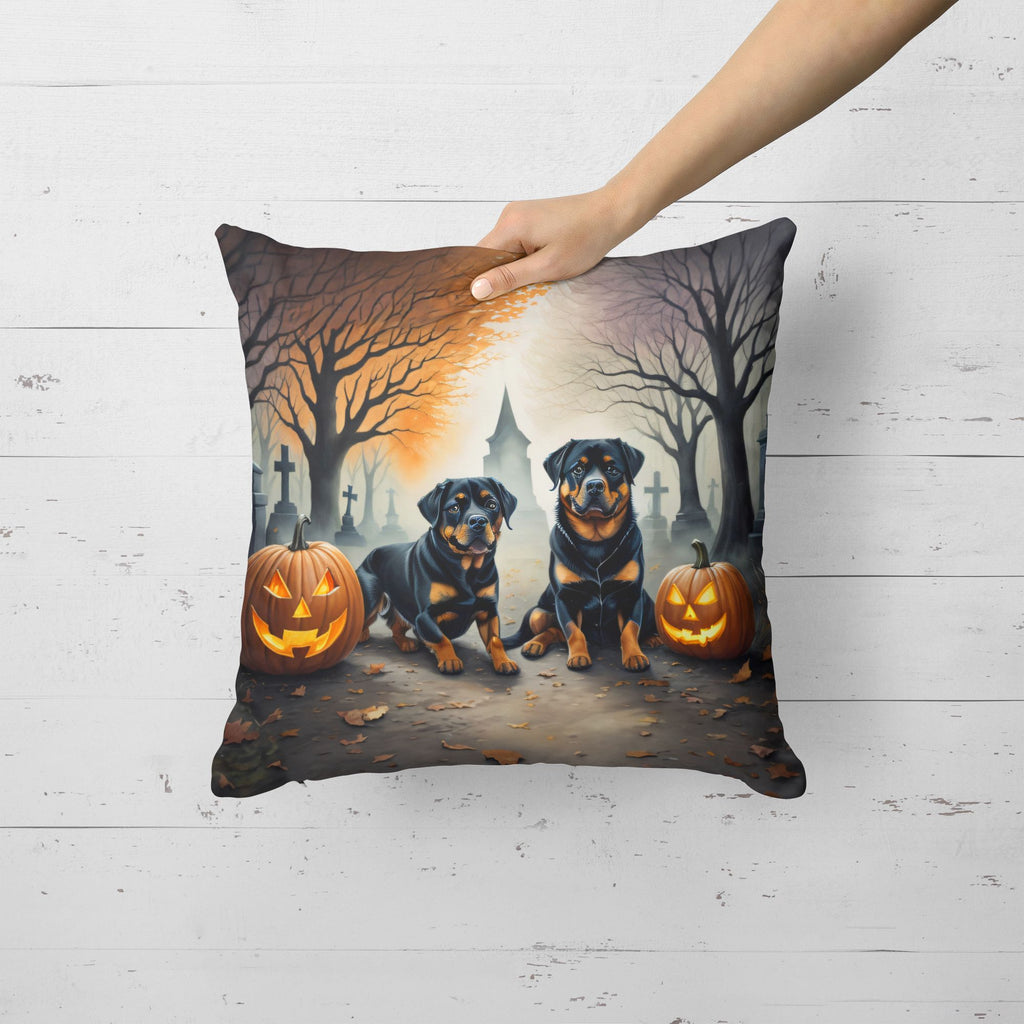 Rottweiler Spooky Halloween Indoor-Outdoor Throw Pillow
