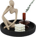 Modern Black Round Decorative Tray