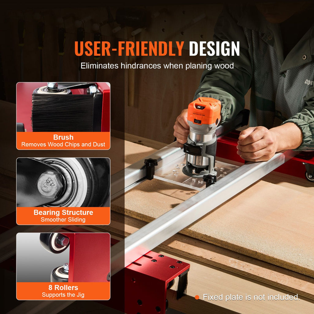 Adjustable Router Sled for Slab Flattening