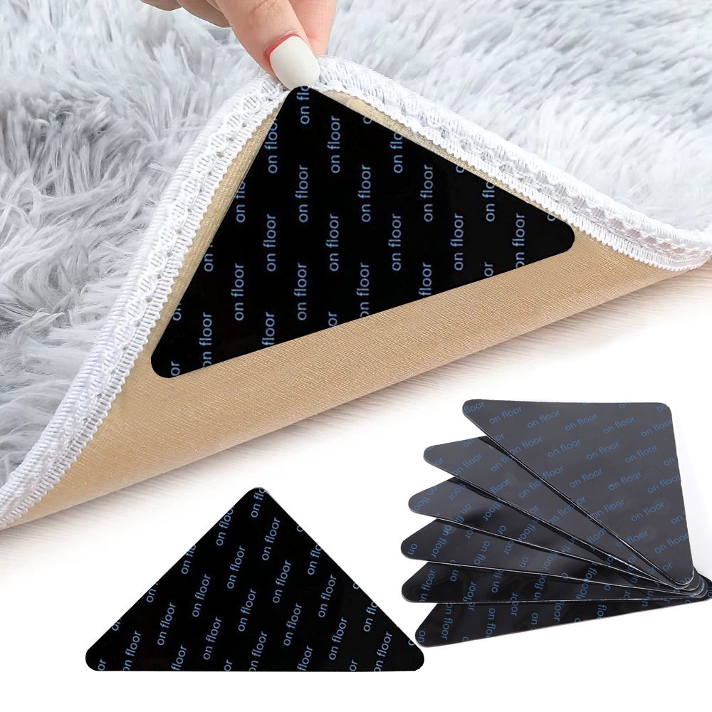 16-Piece Non-Slip Rug Tape for Hardwood Floors and Tiles - Pads