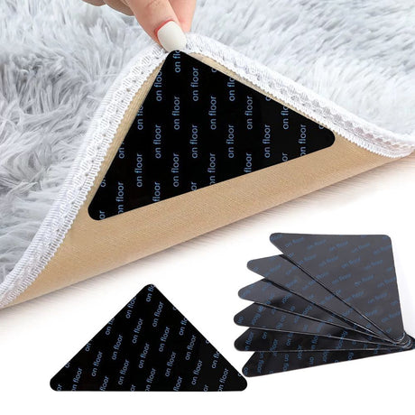 16-Piece Non-Slip Rug Tape for Hardwood Floors and Tiles - Pads