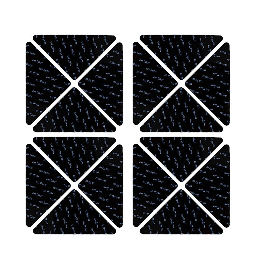 16-Piece Non-Slip Rug Tape for Hardwood Floors and Tiles - Pads