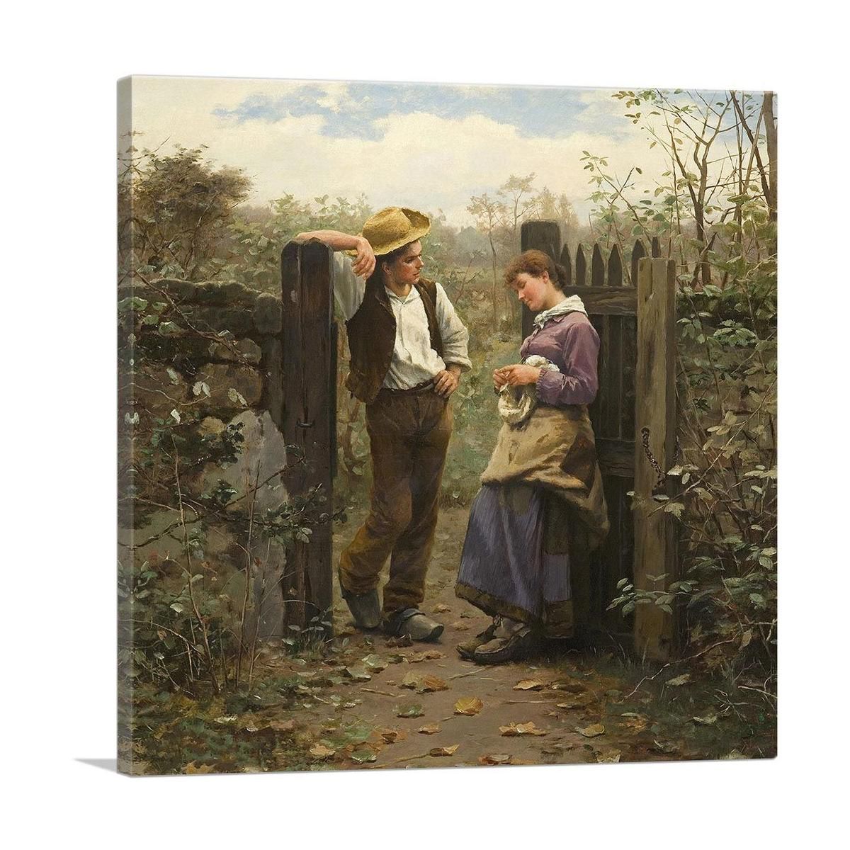Rural Courtship Wall Art with Expressive Detail
