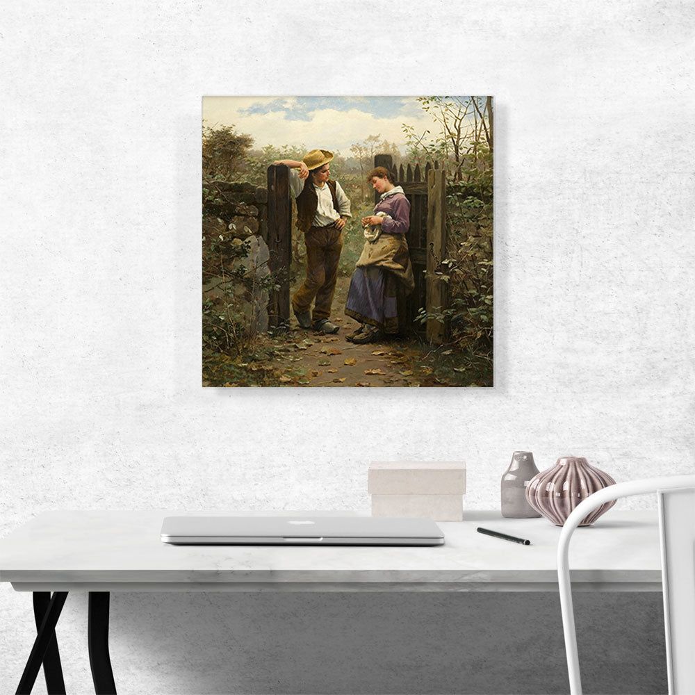 Rural Courtship Wall Art with Expressive Detail