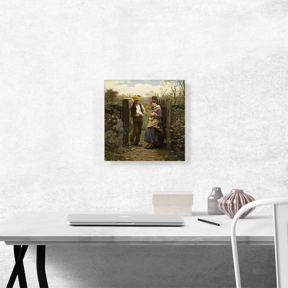 Rural Courtship Wall Art with Expressive Detail