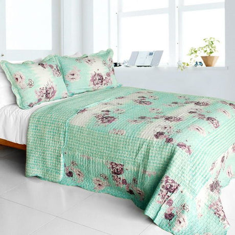 Vermicelli-Quilted Cotton Quilt Set for a Cozy Bedroom Makeover
