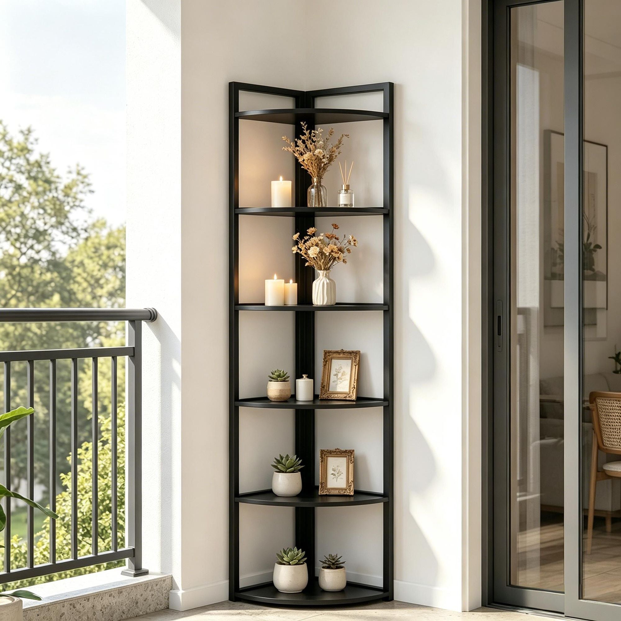 Rustic Corner Shelf for Display and Everyday Storage