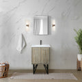 Rustic Acacia Bath Vanity with Gunmetal Faucet