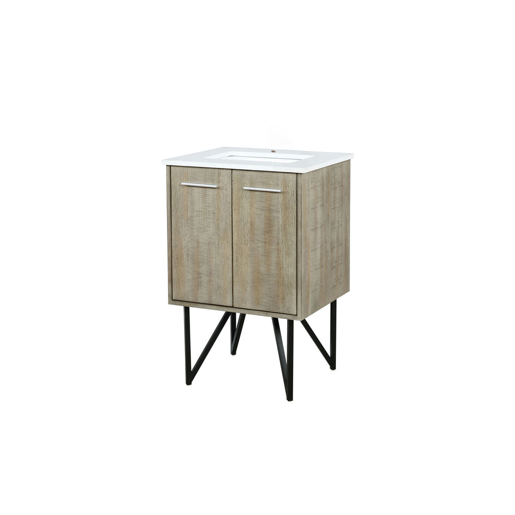 Rustic Bath Vanity with Soft-Close Door and Storage