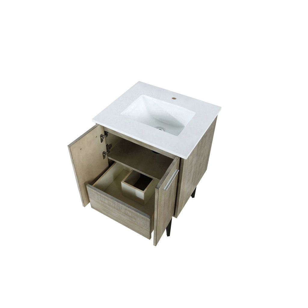 Rustic Bath Vanity with Soft-Close Door and Storage