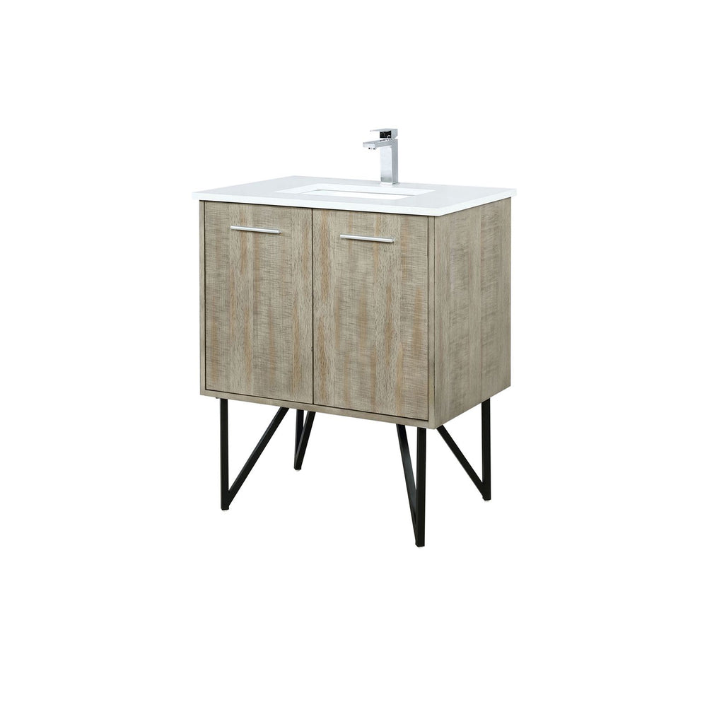 Rustic Acacia Bath Vanity. W x. D, Cultured Marble Top and Chrome Faucet Set