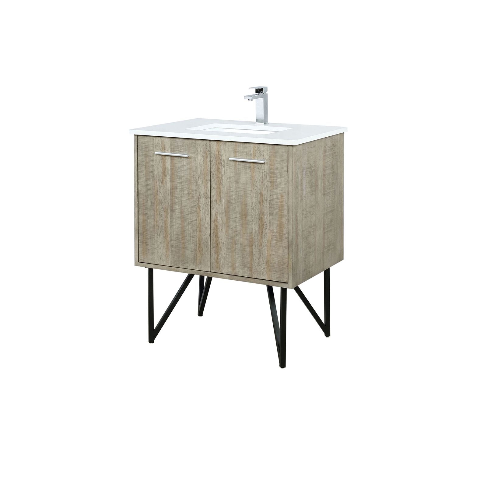 Rustic Acacia Bath Vanity. W x. D, Cultured Marble Top and Chrome Faucet Set