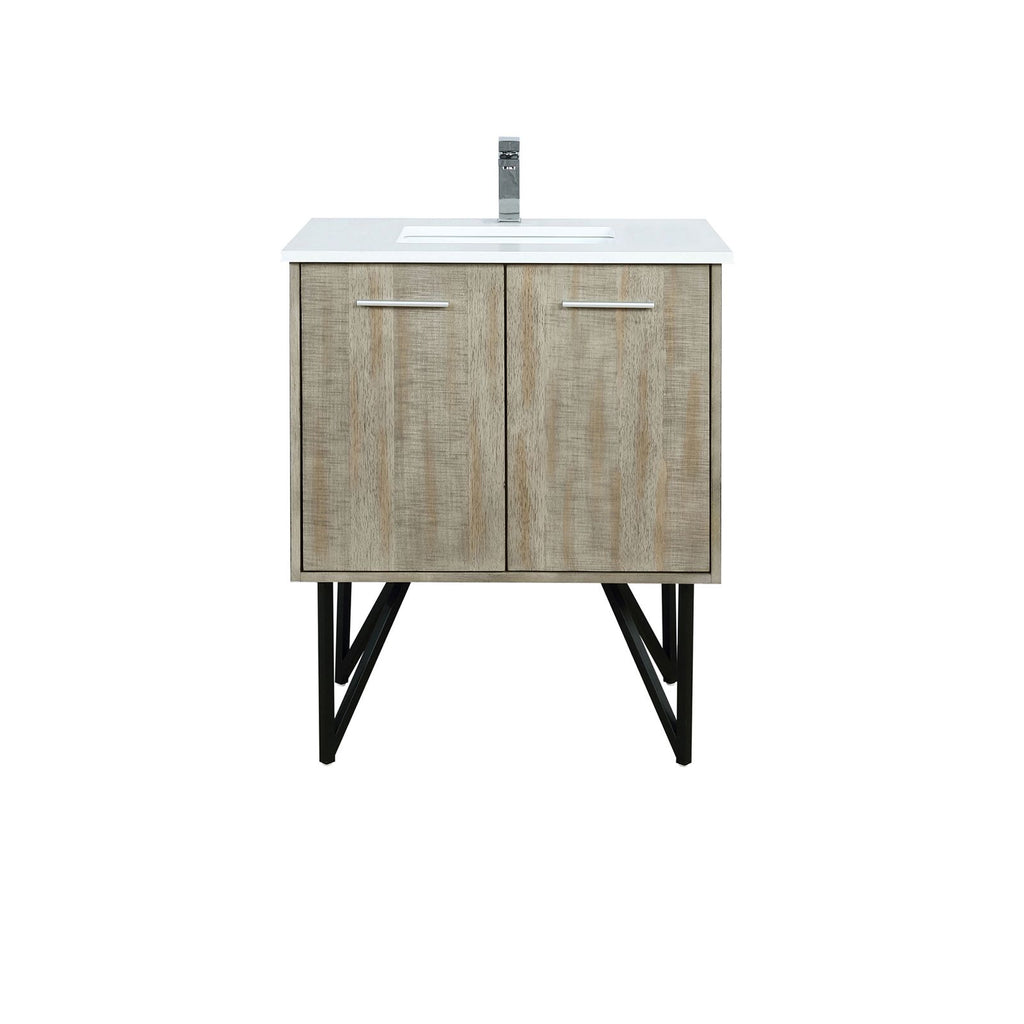 Rustic Acacia Bath Vanity. W x. D, Cultured Marble Top and Chrome Faucet Set