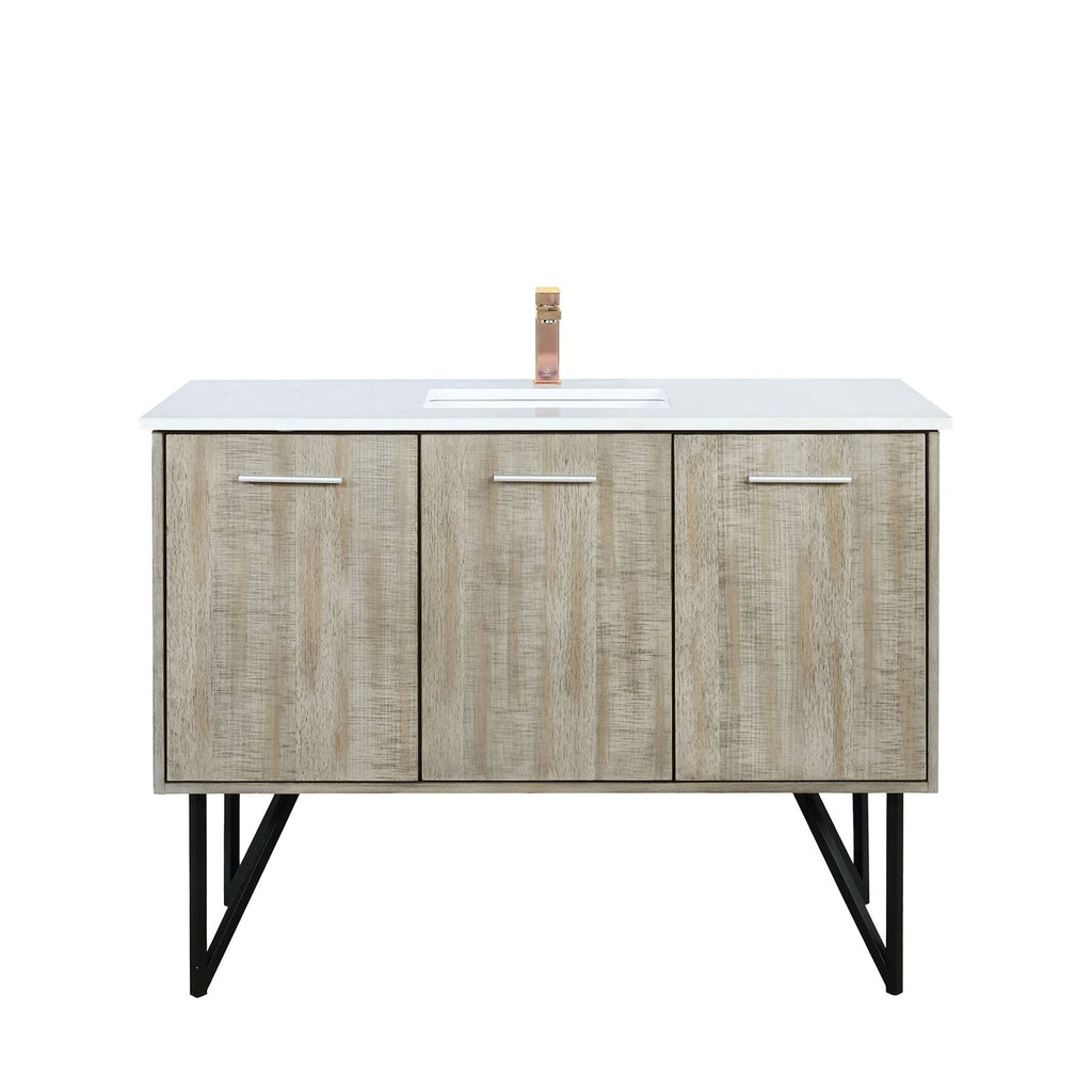 Bathroom Vanity with Ample Storage, Marble Top, and Rose Gold Faucet
