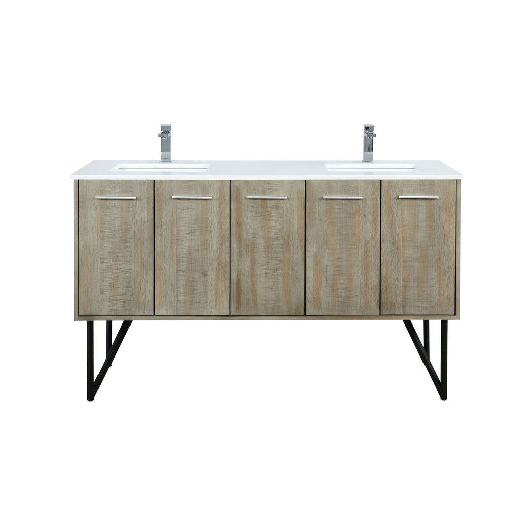 Double Bath Vanity with Soft-Close Storage and Faucet Included