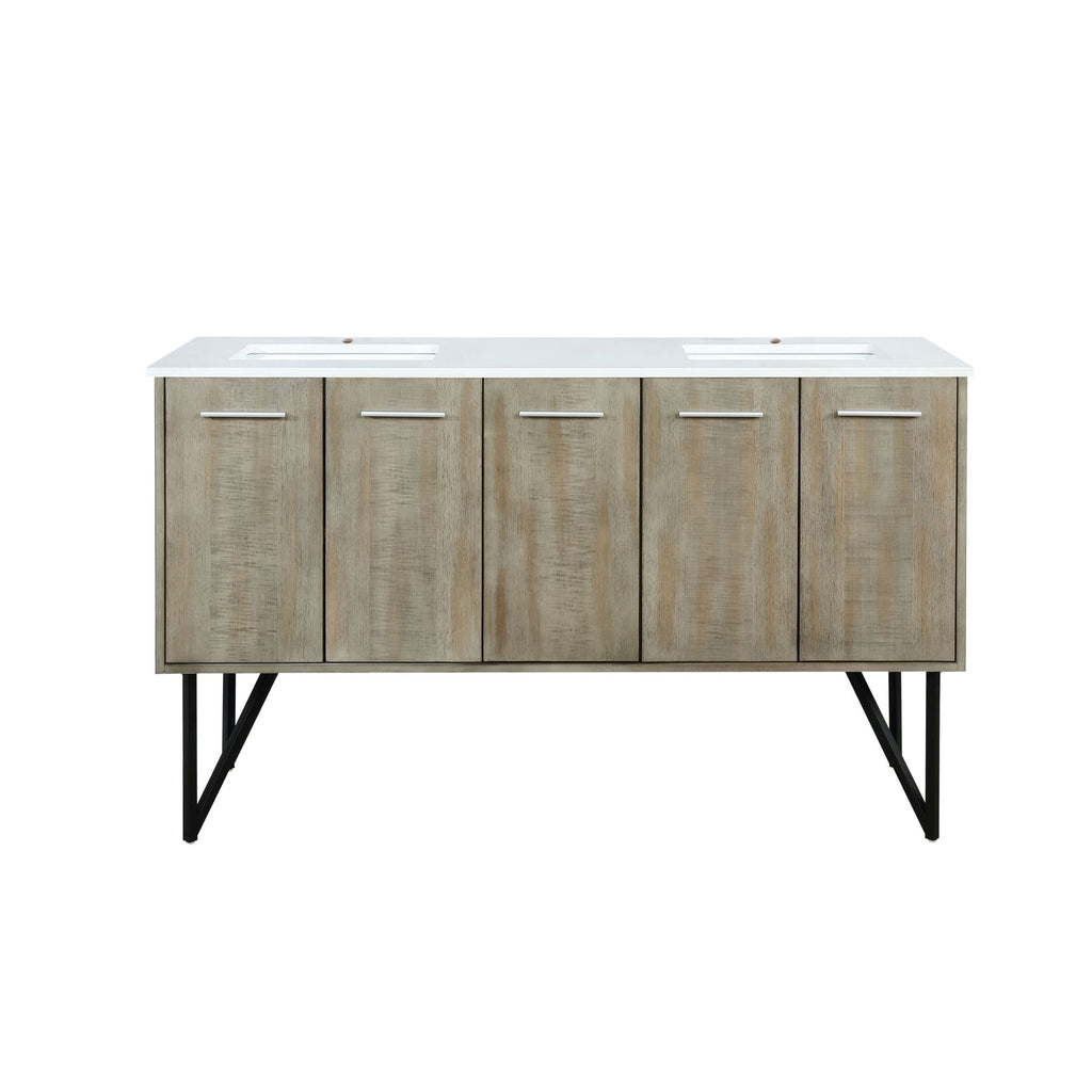 Rustic Double Bath Vanity with Soft-Close Features