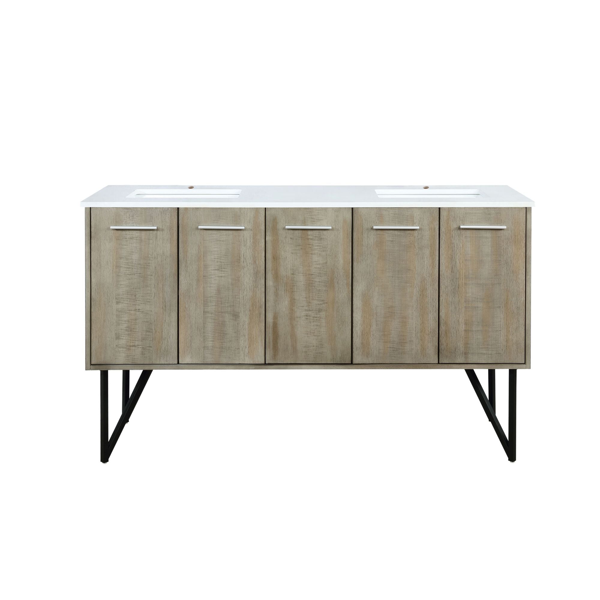 Rustic Double Bath Vanity with Soft-Close Features