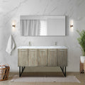 Rustic Double Bath Vanity with Soft-Close Features