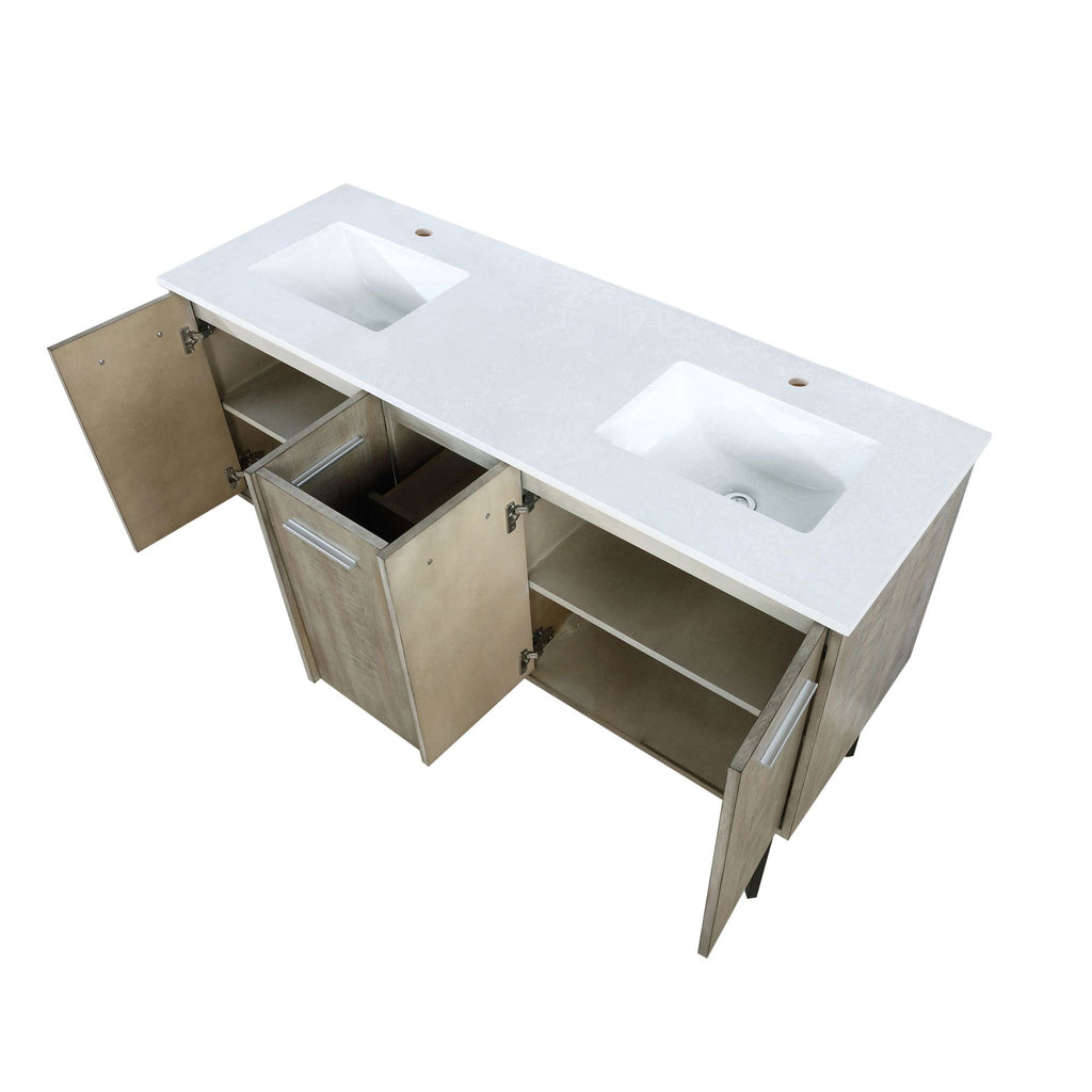 Rustic Double Bath Vanity with Soft-Close Features