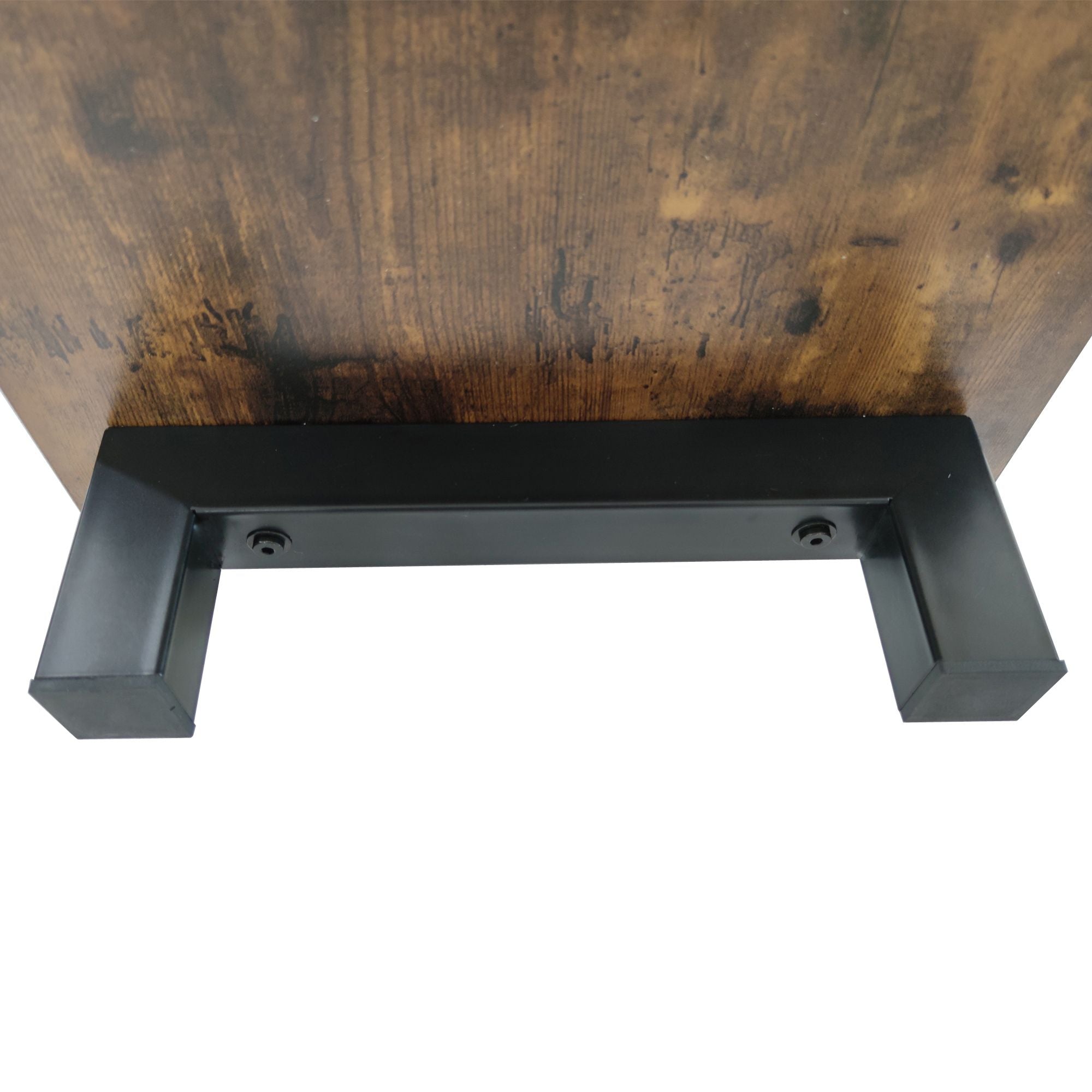 Rustic Brown TV Console with Push-to-Open Storage for Living Room