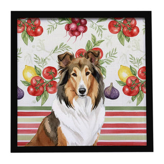 Sable Collie Vegetables Framed Wall Art