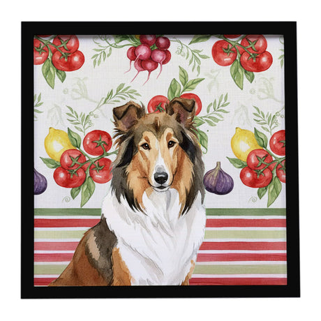 Sable Collie Vegetables Framed Wall Art