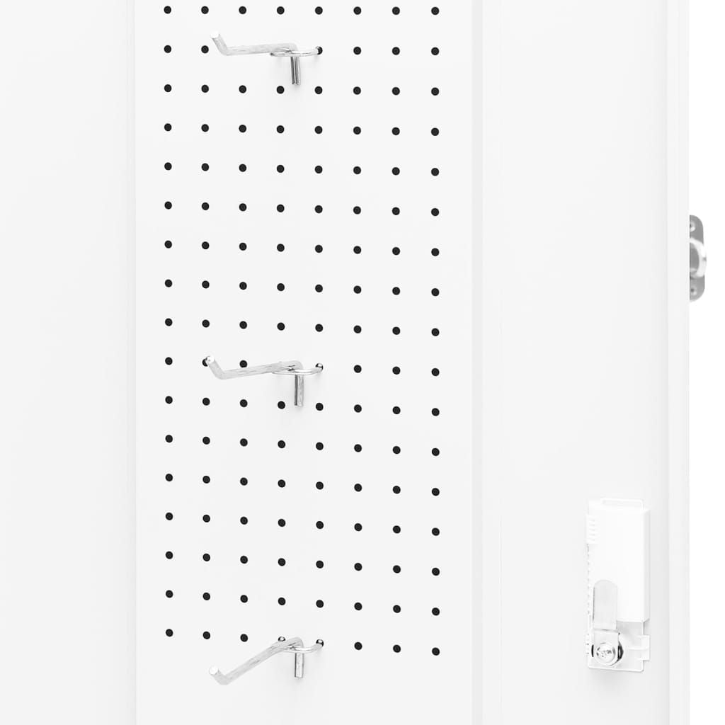 White Lockable Saddle Cabinet for Tack Rooms