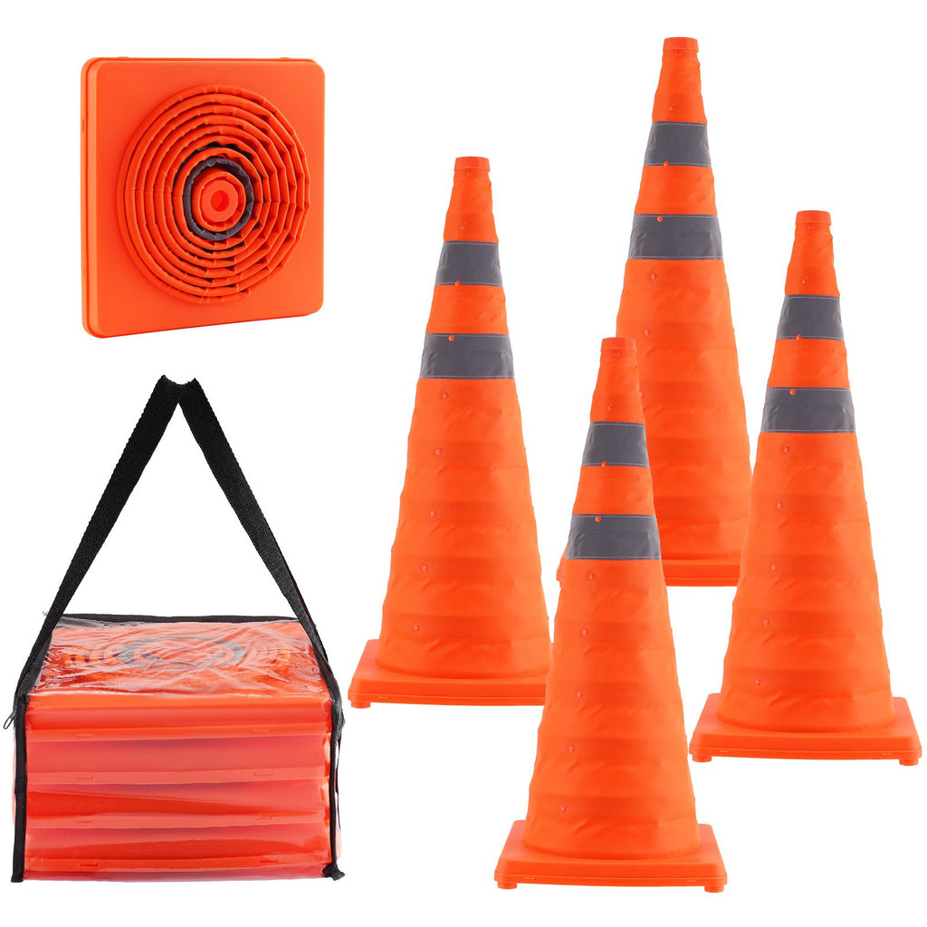 VEVOR Collapsible Traffic Cones with Reflective Collars