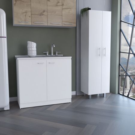 Safford Utility Sink and Pantry Cabinet Set