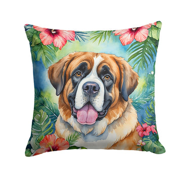 Saint Bernard Luau Decorative Accent Pillow