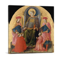 Saint Lawrence Enthroned With Saints And Donors Canvas Art - 24" x 24" / 60cm x 60cm (approx) / Standard Framed Canvas Print