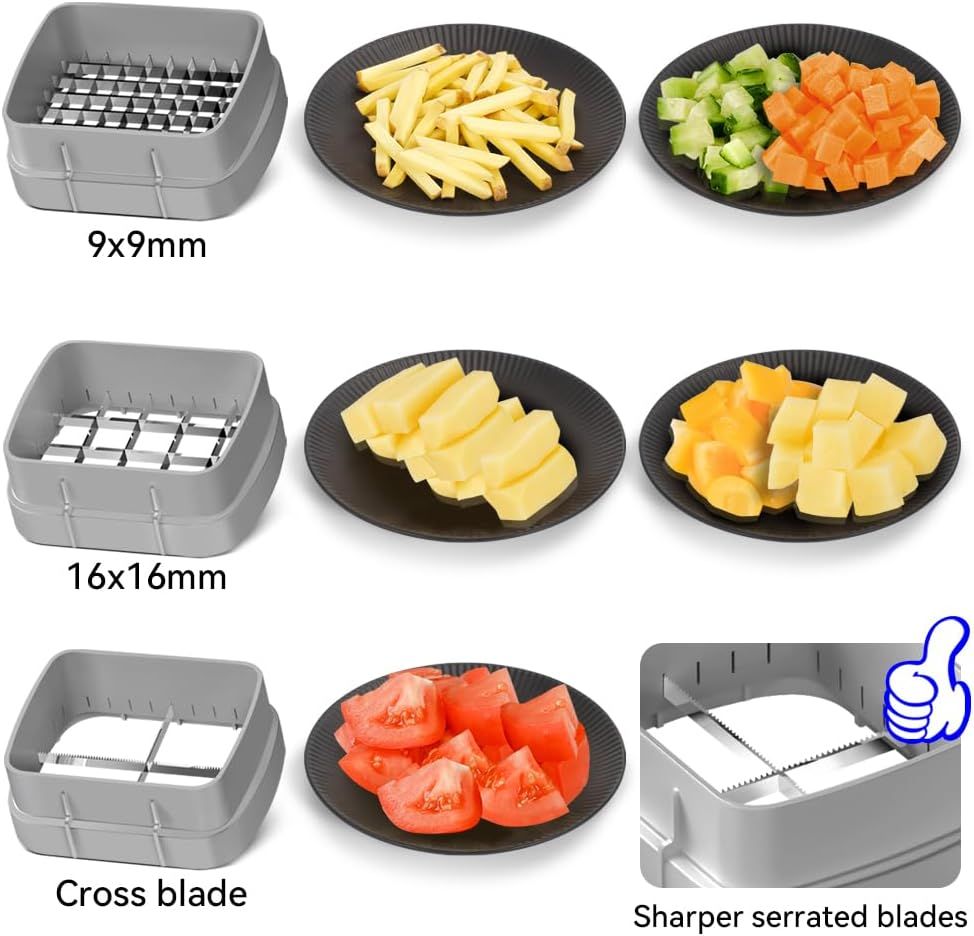 Salad Spinner and Vegetable Chopper Set with Three Blades