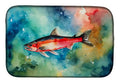 Salmon Artwork Dish Drying Mat