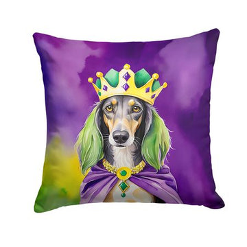 Saluki King of Mardi Gras Decorative Throw Pillow