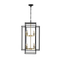 Black and Gold Geometric Pendant Chandelier
