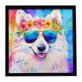 Samoyed Hippie Dawg Contemporary Wall Art