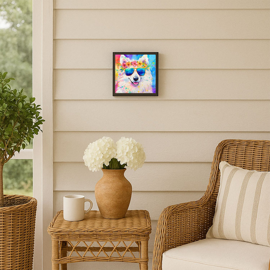 Samoyed Hippie Dawg Contemporary Wall Art