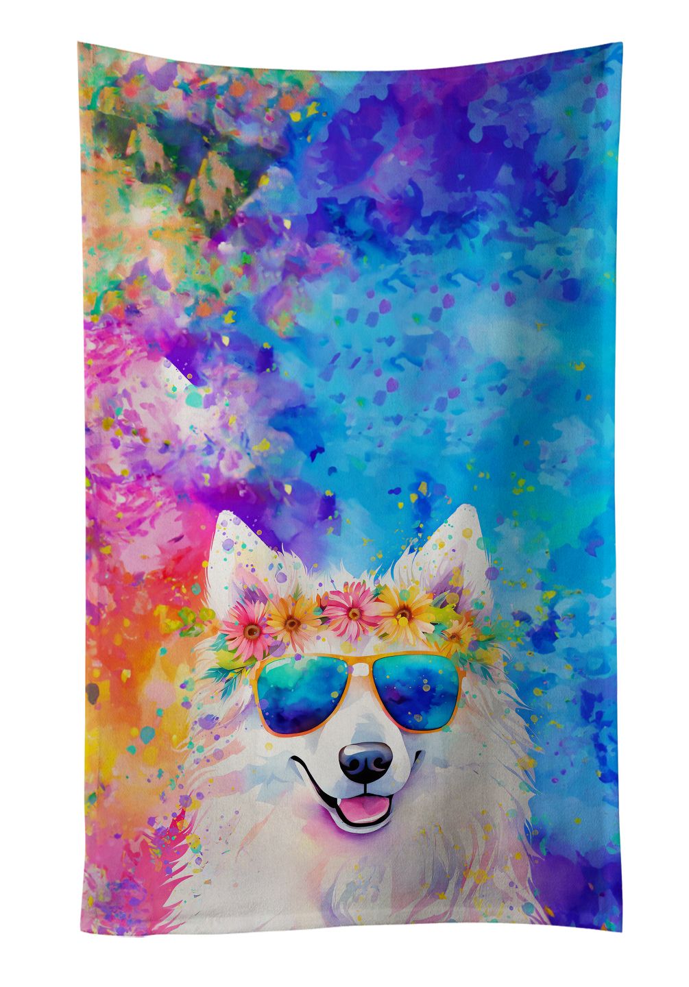Plush Kitchen Towel with Vibrant Artwork and Absorbent Cotton Terry Back