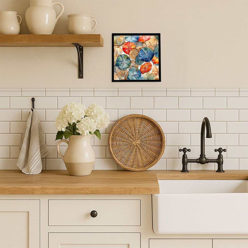 Sand Dollars Coastal Framed Wall Art