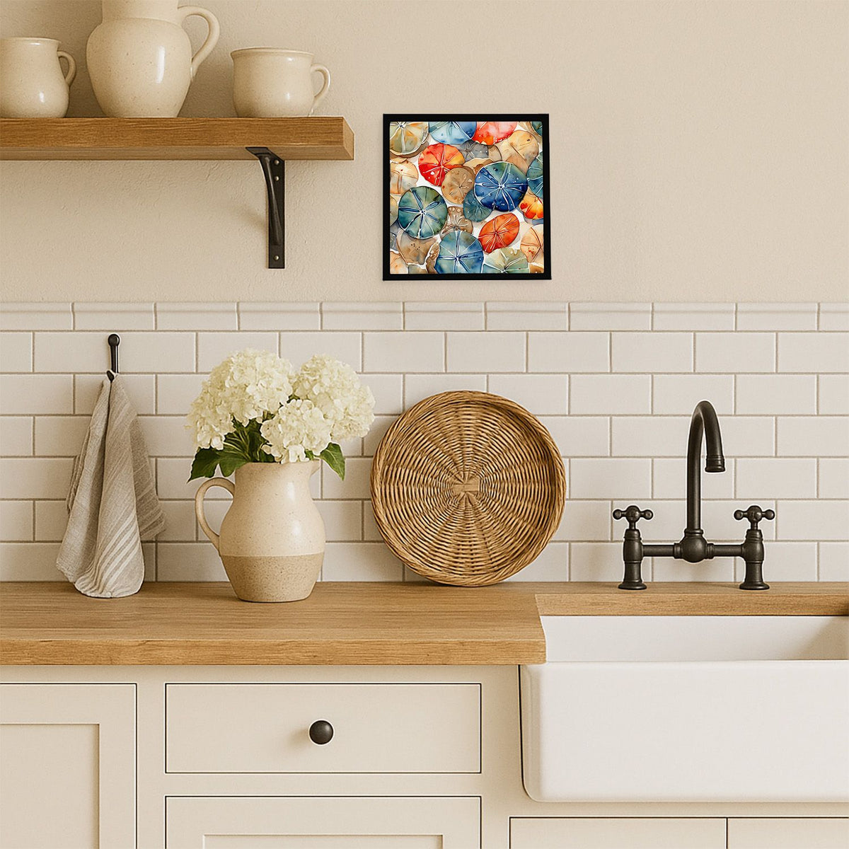 Sand Dollars Coastal Framed Wall Art