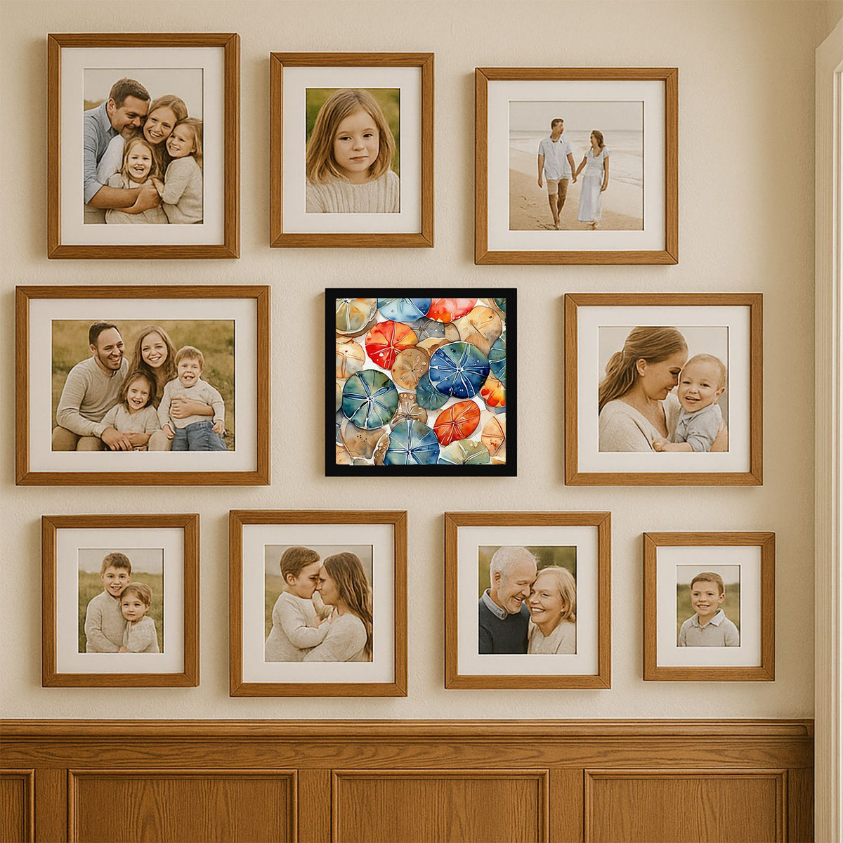 Sand Dollars Coastal Framed Wall Art