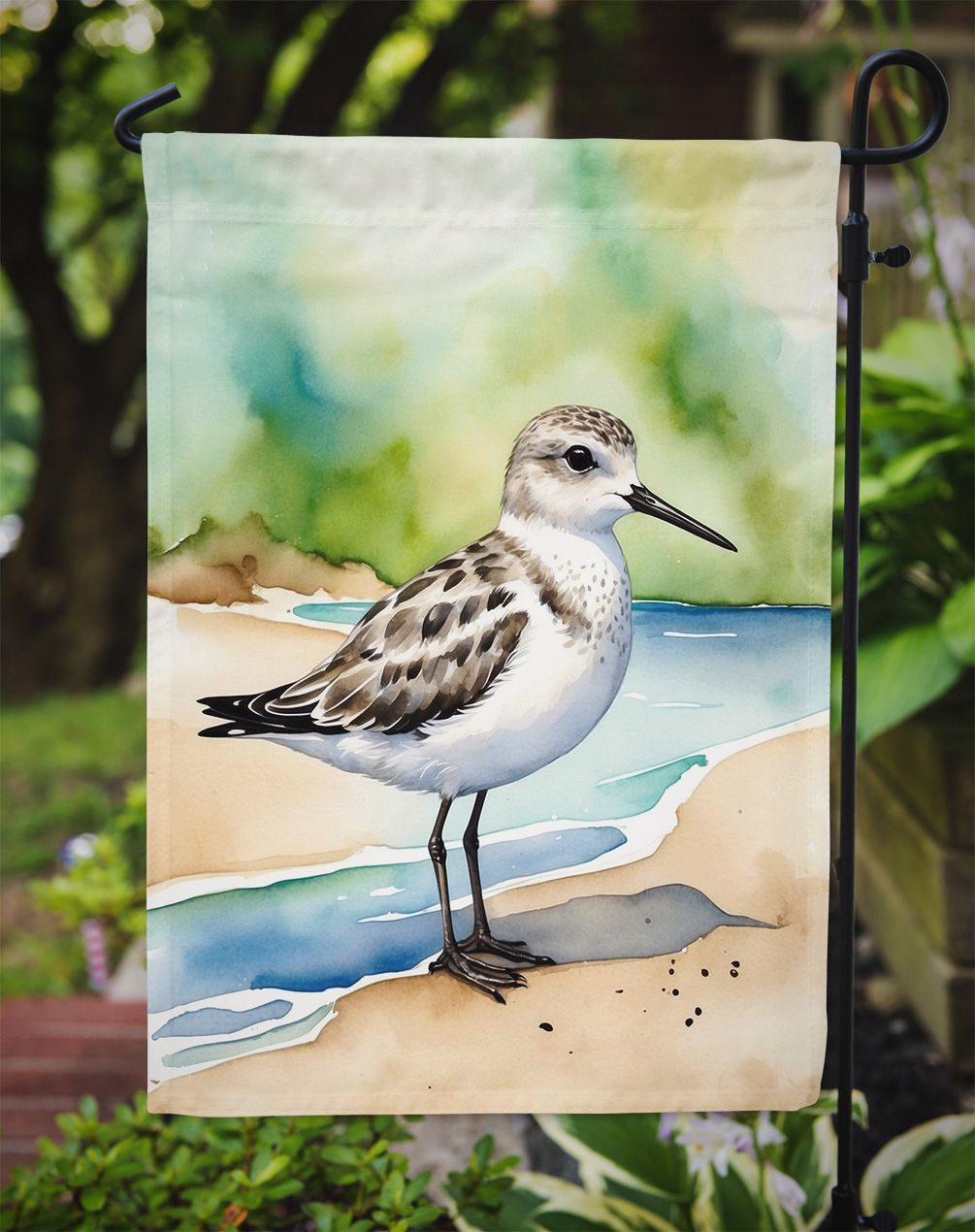 Sanderling Bird Garden Flag - Vibrant Outdoor Decor for Patio and Yard